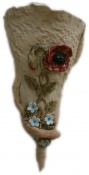Small Wall Cone - poppy design