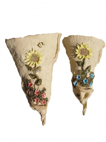 Wall Cone -  sunflower design