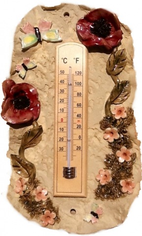 Thermometer - poppy design