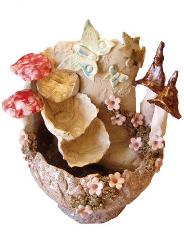 Mushroom and butterfly design
