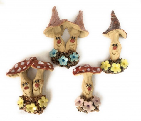 Wall Mushrooms - set of 4