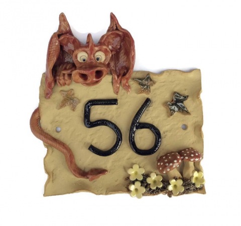 Small square - RED dragon design