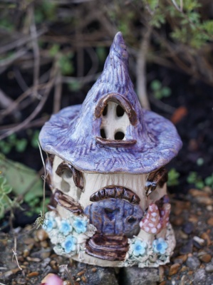 Fairy house with hobbit door