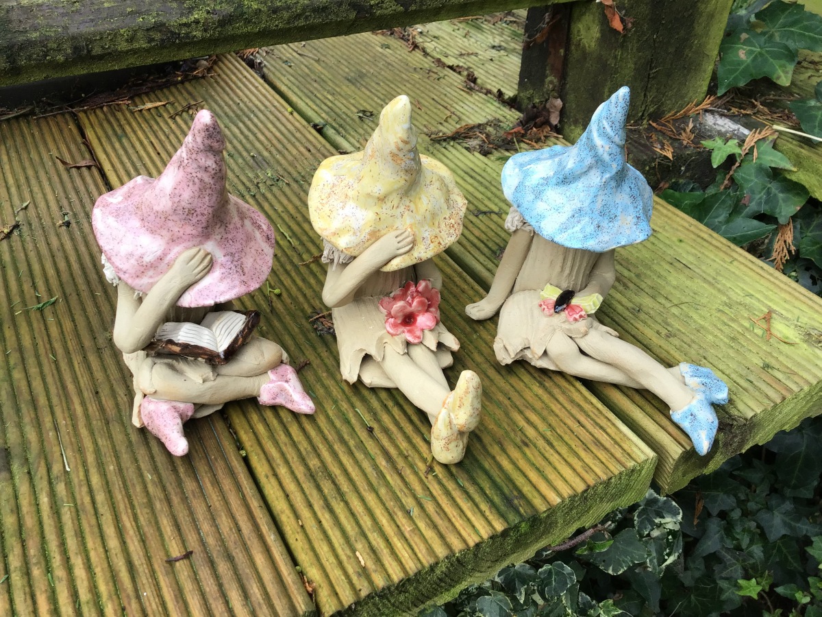 B...... Set of 3 - Book, butterfly, flowers