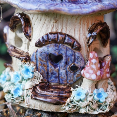 Fairy house with hobbit door