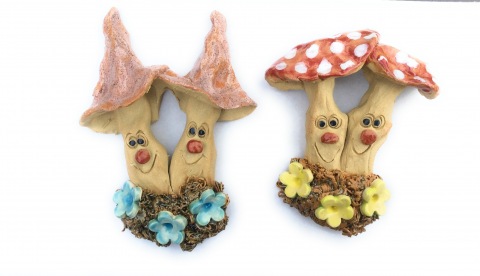 wall mushrooms - double